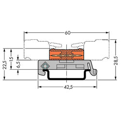 WAGO 232-553/007-000 Male MCS-MIDI 23P 5.08mm Double Pin DIN Mounting Feet0