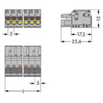 WAGO 2231-105/102-000 Female End Plate 5P Pitch 5mm Push-button