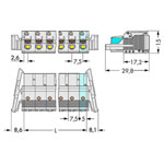 WAGO 2721-202/037-000 Female MCS-MIDI 2P 7.5mm Locking Levers Push Buttons