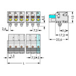 WAGO 2721-210/008-000 Female MCS-MIDI 10P 7.5mm Snap-in Feet Push Buttons