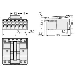 WAGO 2092-1526/002-000 picoMAX® 5.0 Male 6P