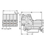 WAGO 831-3202/007-000 Male MCS-MAXI 2P 7.62mm DIN 35 Adaptor