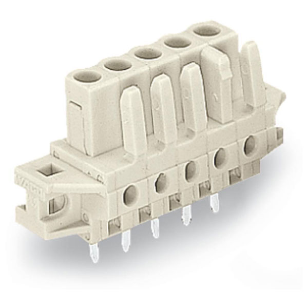 WAGO 722132/031000 Female MCSMIDI 2P 5mm Flanged Straight Solder