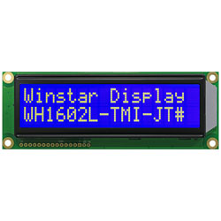 Winstar WH1602L-TMI-JT 16x2 Large Char LCD Display Blue Negative Mode ...