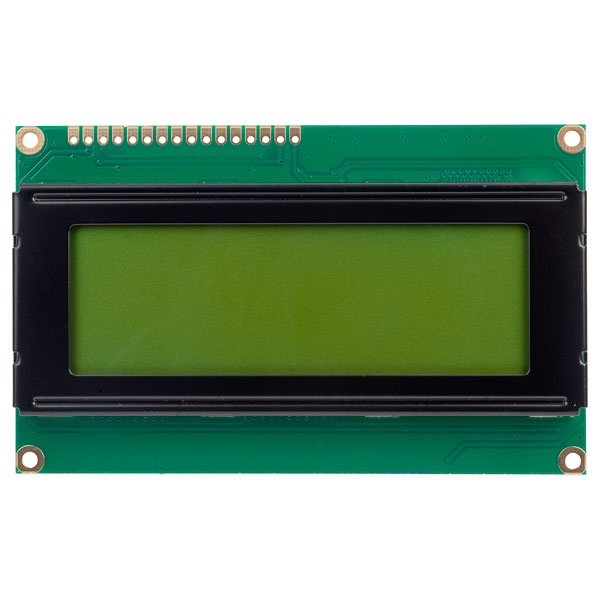 Yellow / Green LCD Display Module 20x4 WINSTAR 