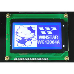 Winstar WG12864A-TMI-VN Graphic Display Negative Blue Mode 128 x 64 White LED