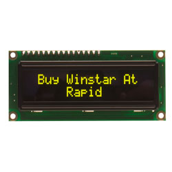 Winstar WEH001602ALPP5N00001 16x2 OLED Display, Yellow 80x36x10mm