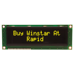 Winstar WEH001602B 16x2 OLED Display, Yellow 122x44x10mm