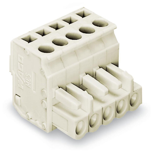 WAGO 722-204/026-000 Female MCS-MIDI 4P 5mm Latched Angled Inline