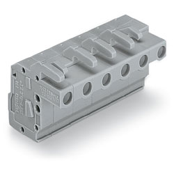 WAGO 732-106/026-000 Female MCS-MIDI 6P 7.5mm Latched Angled Opposite