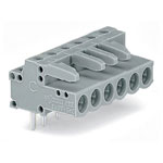 WAGO 232-235 Female MCS-MIDI 5P 5mm Angled Solder Pins