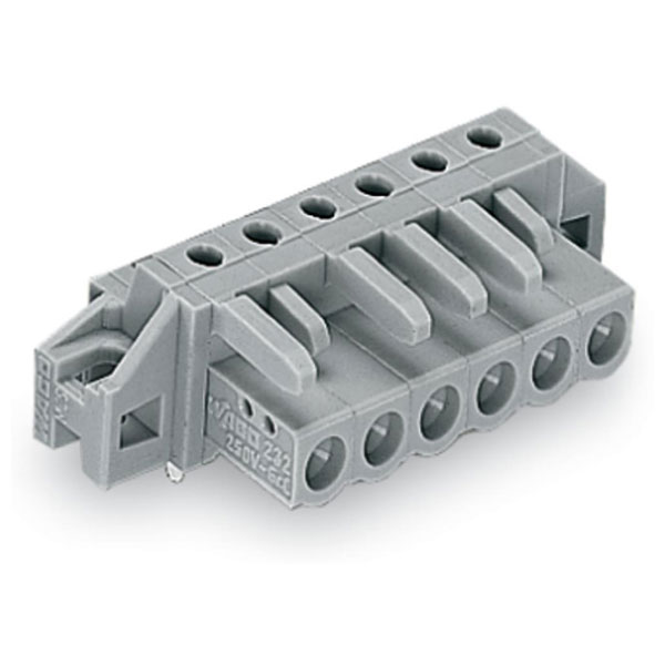 WAGO 232-244/031-000 Female MCS-MIDI 14P 5mm Flanged Panel Angled Pins