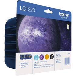 Brother Ink Cartridges Combo Pack Original LC-1220BK+LC-1220C+LC-1220M+LC-1220Y 