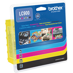 Brother Ink Cartridges Combo Pack LC900BK + LC900C + LC900M + LC900Y BCMY