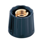 Mentor 332.6 Plastic Turning Knob - Collet Fixing - Ø 20mm - Black