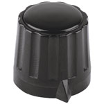 Mentor 334.6 Plastic Turning Knob - Collet Fixing - Ø 36mm - Black