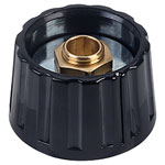 Mentor 333.6 Plastic Turning Knob - Collet Fixing - Ø 28mm - Black