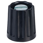 Mentor 330.4 Plastic Turning Knob - Collet Fixing - Ø 11.8mm - Black