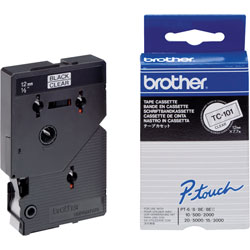 Brother TC-101 Black on Clear Label Tape 12mm