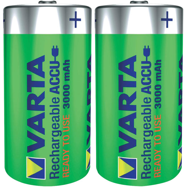Varta 56714 101 402 NiMH 1.2V C Size 3000mAh Rechargeable Battery Pack of 2
