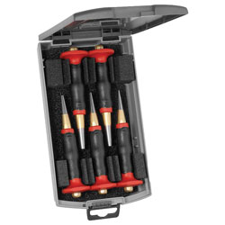 Rennsteig 424 142 0 Taper Punch Set With Handguards In Plastic Case