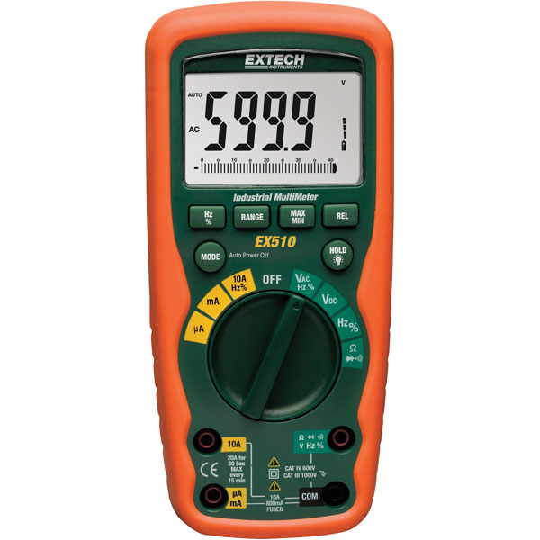 Extech EX510 Digital Multimeter 6000 Counts CAT IV 600V Rapid Online