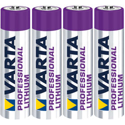 Varta 6103301404 Professional Lithium 1.5V AAA 1100mAh Battery Pack of 4