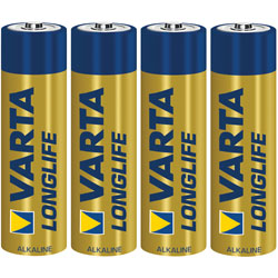 Varta 4106101414 Longlife Alkaline AA 1.5V Battery Pack of 4