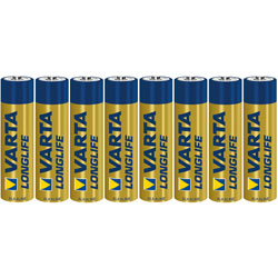 Varta 4103101308 Longlife Alkaline AAA 1.5V Battery Pack of 8