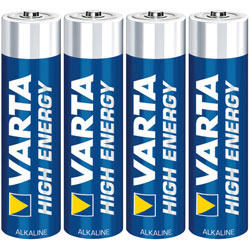 Varta High Energy Alkaline AAA 1.5V Battery Pack of 4