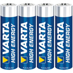 Varta High Energy Alkaline AAA 1.5V Battery Pack of 4