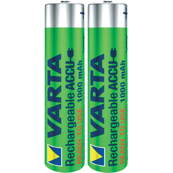 Varta 5703301402 NiMH AAA 1.2V 1000mAh Rechargeable Battery Pack of 2