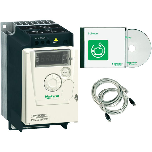 Schneider Electric ATV12H055M2KIT 0.55kW 1 Phase Variable Speed Drive ...