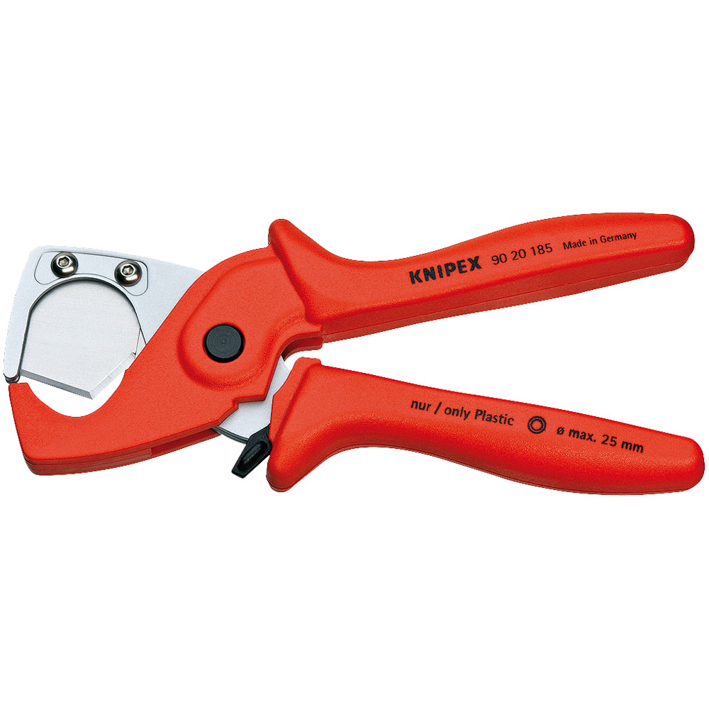 Knipex 90 20 185 Pipe Cutter For Plastic Conduit Pipes And Hoses 185mm Rapid Electronics