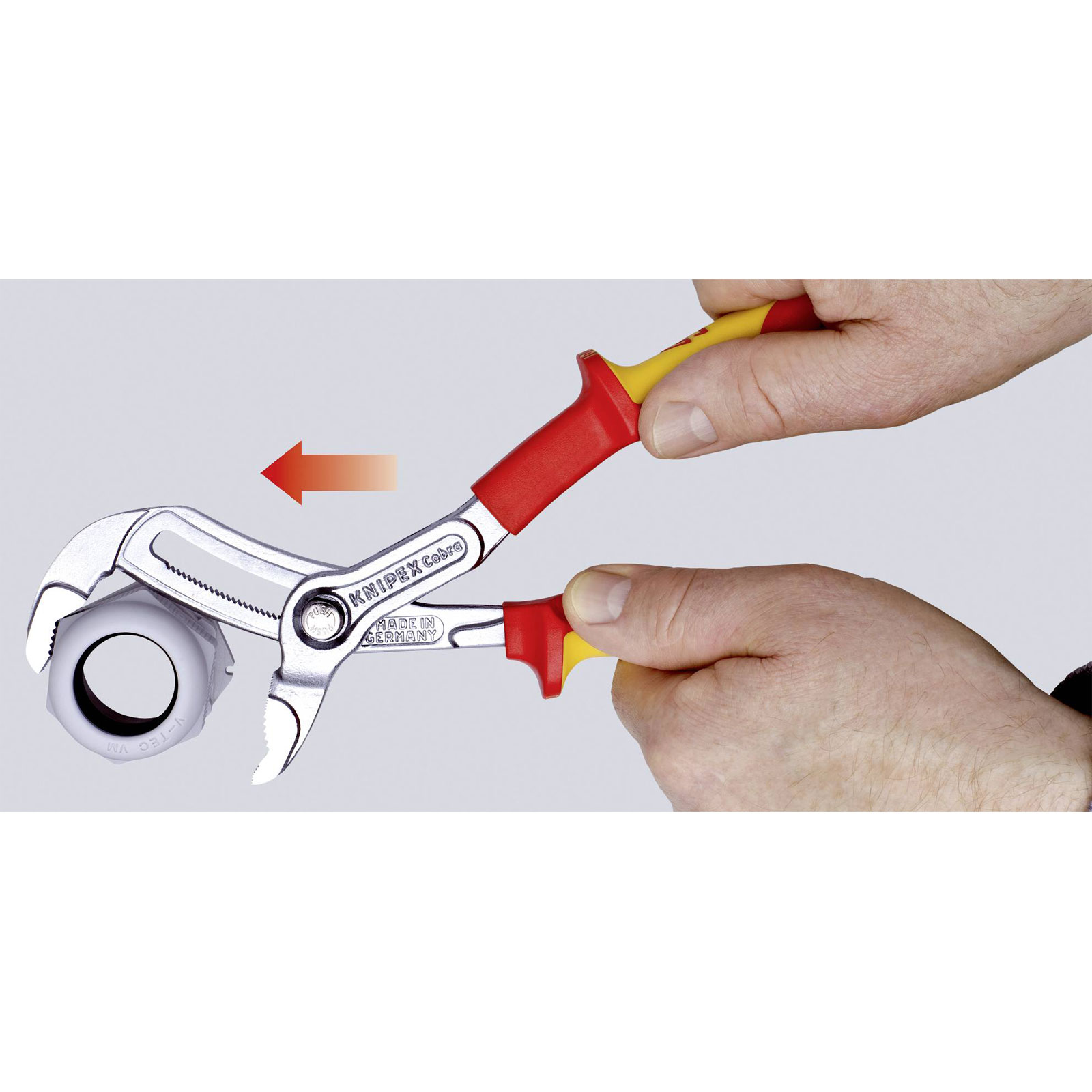 KNIPEX 87 26 250 10-Inch Insulated Cobra QuickSet VDE Pliers - Made In Germany