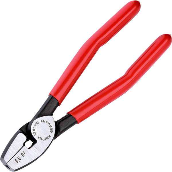 Knipex 97 81 180 Crimping Pliers For End Sleeves (Ferrules) Front
