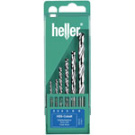 Heller 17735 1 0990 HSS-Co Cobalt Twist Drills DIN 338 RN Set 2/3/4/5/6/8mm