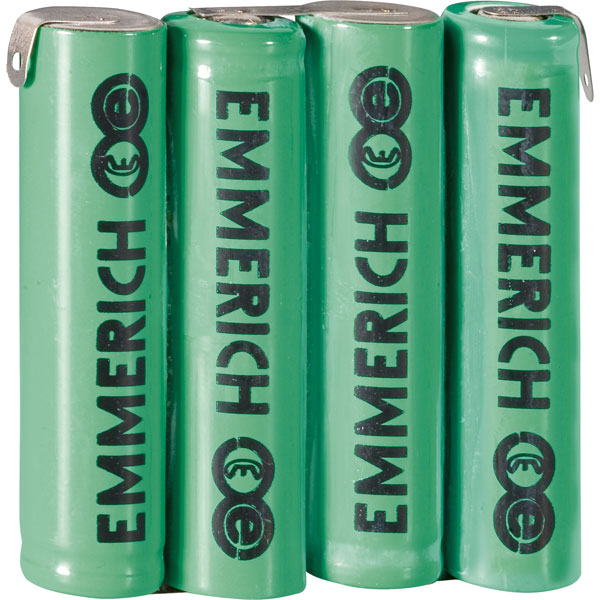 Emmerich 255053 NiMH AAA 4.8V ZLF 800mAh 4-Cell Rechargeable Batte...