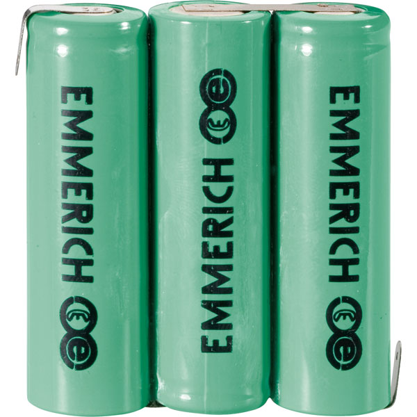 Emmerich 255055 NiMH AA 3.6V ZLF 1500mAh 3-Cell Rechargeable Batte...