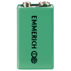 Emmerich 255051 NiMH 9.6V PP3 200mAh Rechargeable Battery