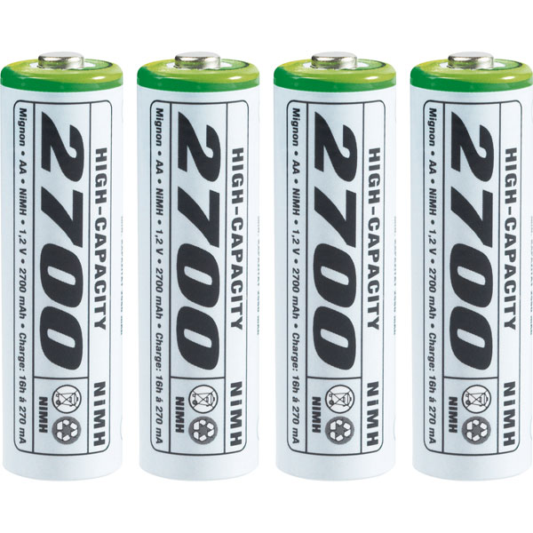 Emmerich AA 2700 NiMH 1.2V 2700mAh Rechargeable Battery (Pack/4)