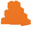 WAGO 2002-4191 Quad Deck 1mm End and Intermediate Plate for 2002 Series Grey