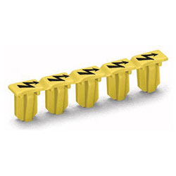 WAGO 2001-115 5 Piece High Voltage Warning Marker for Double Deck Yellow