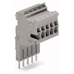 WAGO 2001-557 7-pole 4.2mm Connector Strip Grey AWG 22-14