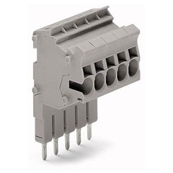 WAGO 2002-556 6-pole 5.2mm Connector Strip Grey AWG 22-12