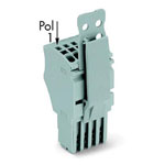 WAGO 2020-103/142-000 3-way 1 Conductor F Plug w Strain Relief & Locking