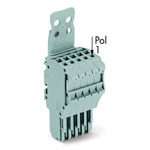 WAGO 2020-105/143-000 5-way 1 Conductor F Plug w Strain Relief & Locking