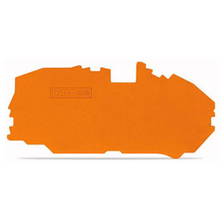 WAGO 2016-7692 1mm End and Intermediate Plate for 2016-7600 Series Orange