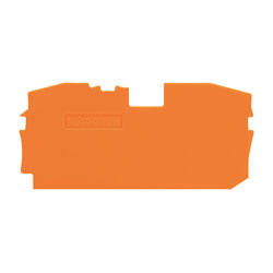 WAGO 2016-1392 1mm End and Intermediate Plate for 2016-1300 Series Orange