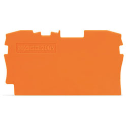 WAGO 2004-1292 1mm End and Intermediate Plate for 2004-1200 Series Orange